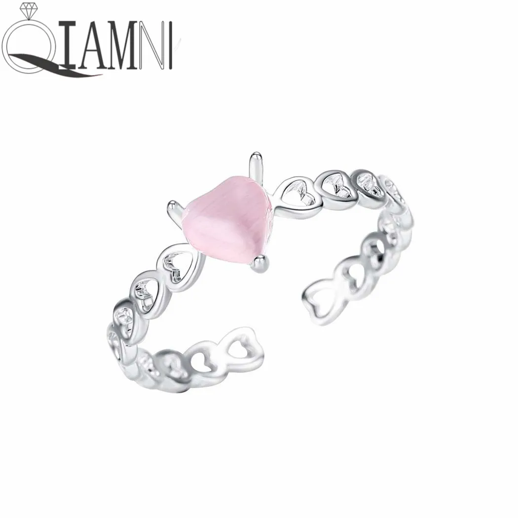 QIAMNI Minimalist Pink Cat Eye Stone Finger Rings Wedding Party Birthday Gift Dainty Love Fox Heart Knuckle Ring Charm Bague
QIAMNI Minimalist Pink Cat Eye Stone Finger Rings Wedding Party Birthday Gift Dainty Love Fox Heart Knuckle Ring Charm Bague