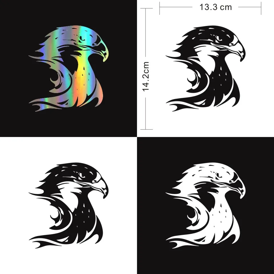 Anycuros Fire Flame Eagle Hawk Head Decal Car Sticker Vinyl Car Styling Accessories Motorcycle Window Toilet Sticker 13.314 (2)