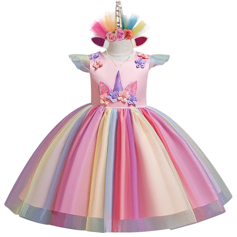 2019 summer dress rainbow tutu Unicorn infantil formal Party Girls Dress Elegant Costume Wedding Dresses For Girls Vestidos
2019 summer dress rainbow tutu Unicorn infantil formal Party Girls Dress Elegant Costume Wedding Dresses For Girls Vestidos