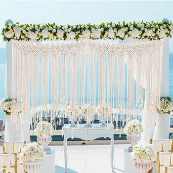 Cotton Thread Handmade Wall Tapestry Large Boho Macrame Wedding Backdrop Woven Wall Decor Tapestry for Living Room 85x110cm
Cotton Thread Handmade Wall Tapestry Large Boho Macrame Wedding Backdrop Woven Wall Decor Tapestry for Living Room 85x110cm