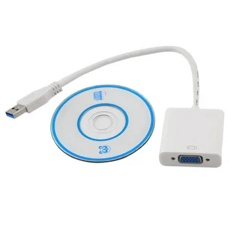 USB 3.0 to VGA Multi-display Adapter Converter USB 3.0 to VGA Video Graphic Card 12cm Cable-White & Blue
USB 3.0 to VGA Multi-display Adapter Converter USB 3.0 to VGA Video Graphic Card 12cm Cable-White & Blue