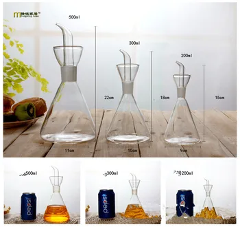 1PC 3 Capacity eco-friendly oil and vinegar bottle cruet glass oil bottle 200ml 300ml 500ml olive oil bottles OK 0359
1PC 3 Capacity eco-friendly oil and vinegar bottle cruet glass oil bottle 200ml 300ml 500ml olive oil bottles OK 0359