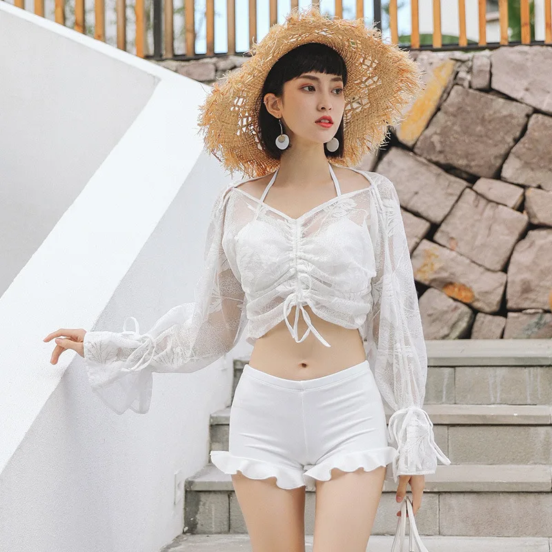 Bikinis For Women 2018 Summer Beach Swimwear Womens Trikinis Woman Bikini Padded Three Piece Split Long Sleeve Korean Push Up
Bikinis For Women 2018 Summer Beach Swimwear Womens Trikinis Woman Bikini Padded Three Piece Split Long Sleeve Korean Push Up