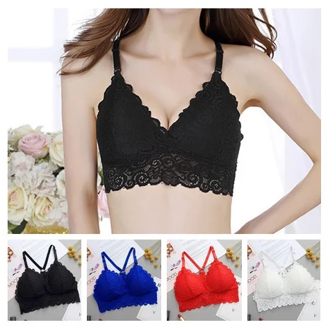 Women Lace Wire Free Bras Ladies Thin Cotton Black White Red Sexy Y-line Straps None Closure Bras For Women
Women Lace Wire Free Bras Ladies Thin Cotton Black White Red Sexy Y-line Straps None Closure Bras For Women