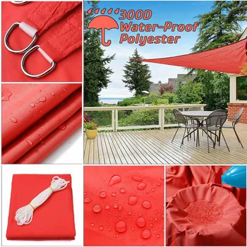 Bright Red 300D 160GSM Polyester Oxford Fabric Square Rectangle Triangle Shade Sail Swimming Pool Cover Tent Waterproof
Bright Red 300D 160GSM Polyester Oxford Fabric Square Rectangle Triangle Shade Sail Swimming Pool Cover Tent Waterproof