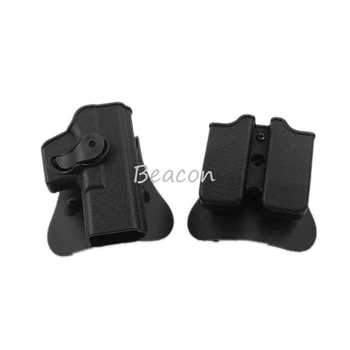 Tactical Gun Pistol IMI Holster Gl0CK 17 GL19 Right Hand Belt Loop Paddle Platform Holsters with Magazine Clip Pouch Accessories
Tactical Gun Pistol IMI Holster Gl0CK 17 GL19 Right Hand Belt Loop Paddle Platform Holsters with Magazine Clip Pouch Accessories