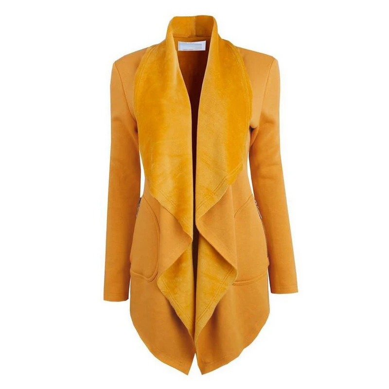 Winter Plus Thick Casual Open Stitch Long Coat Female Elegant Warm Cardigan Coat Women Pure Color Lager Lapel Bat Sleeved Jacket
Winter Plus Thick Casual Open Stitch Long Coat Female Elegant Warm Cardigan Coat Women Pure Color Lager Lapel Bat Sleeved Jacket