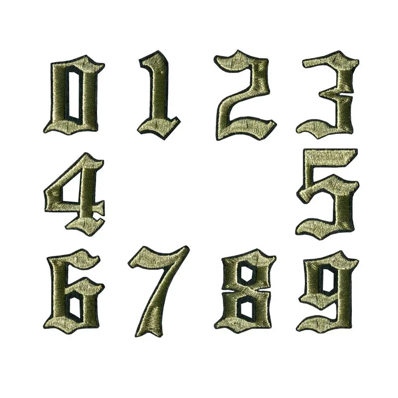Letter---1 3//4/" Gold Metallic Letters Embroidery Iron On Applique Patch //1PC