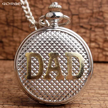 2019 New Fashion Silver DAD Pattern Pocket Watch Luxury Quartz Pocket Watches Fob Chain Pendent Precious Gifts For Father Daddy
2019 New Fashion Silver DAD Pattern Pocket Watch Luxury Quartz Pocket Watches Fob Chain Pendent Precious Gifts For Father Daddy