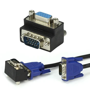 VGA 15 Pin Male To Female M/F 90 degree Right Angled Adapter Cord Monitor Connector
VGA 15 Pin Male To Female M/F 90 degree Right Angled Adapter Cord Monitor Connector