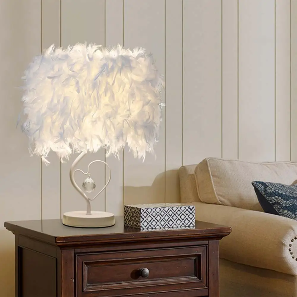 Bedside Reading Room Sitting Room Heart Shape Feather Crystal Table Lamp Light with EU plug US UK AU Plug small size
Bedside Reading Room Sitting Room Heart Shape Feather Crystal Table Lamp Light with EU plug US UK AU Plug small size