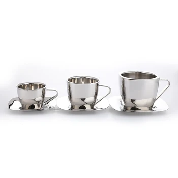 Realand Square Stainless Steel Double Wall Espresso Coffee Mug Tea Cup with Saucer Milk Cappuccino Latte Cup Set Kitchen Gift
Realand Square Stainless Steel Double Wall Espresso Coffee Mug Tea Cup with Saucer Milk Cappuccino Latte Cup Set Kitchen Gift