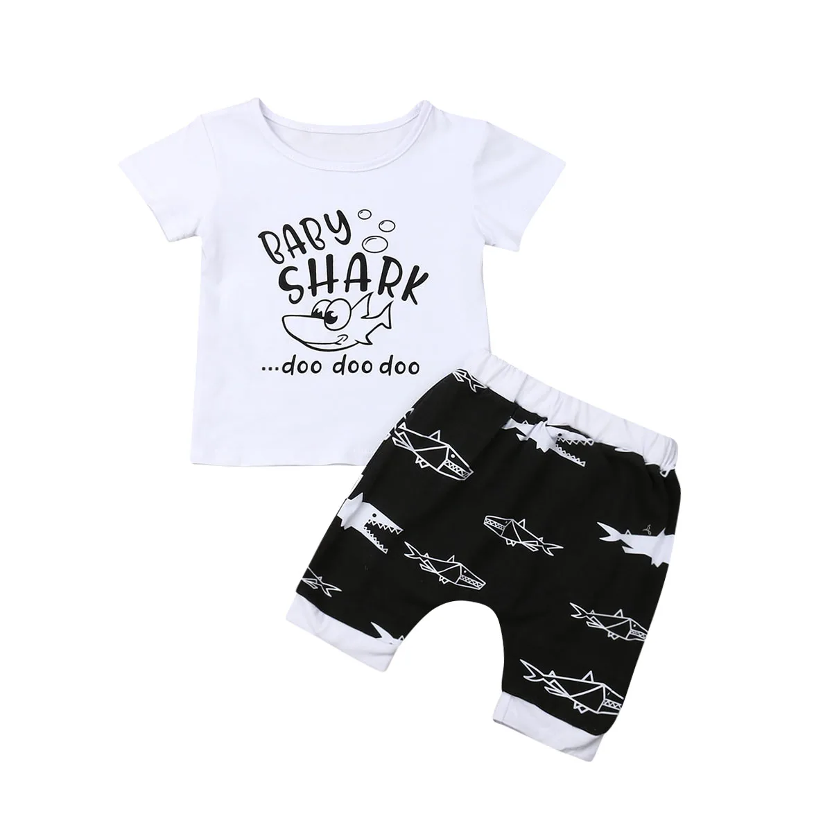 Newborn Baby Boy Clothes Set Boys Short Sleeve T-shirt Letter Print Tops Shark Shorts Pants Kids Summer Outfit Sets 0-3T
Newborn Baby Boy Clothes Set Boys Short Sleeve T-shirt Letter Print Tops Shark Shorts Pants Kids Summer Outfit Sets 0-3T