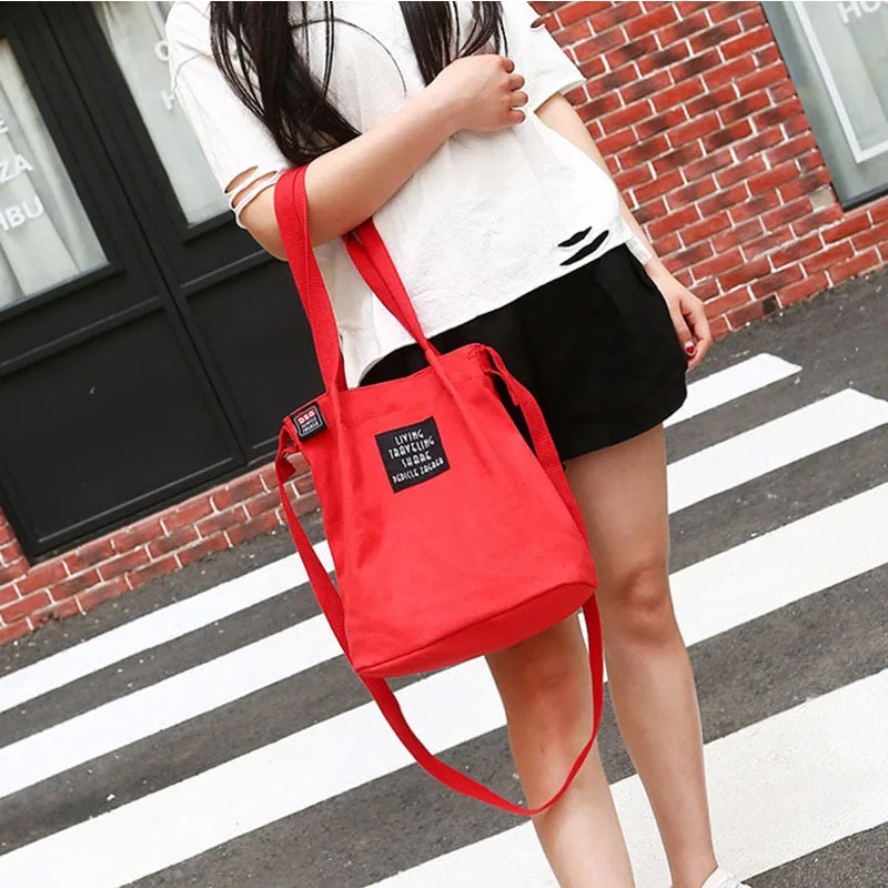 Handbag bucket bag single shoulder inclined simple canvas bag literary letters Japanese Mori lady bag
Handbag bucket bag single shoulder inclined simple canvas bag literary letters Japanese Mori lady bag