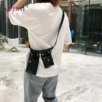 Teen Girls Fashion Punk Letter Print 2 Women Waist Fanny Packs Keychain Casual Female Solid Color PU Leather Chest Crossbody Bag
Teen Girls Fashion Punk Letter Print 2 Women Waist Fanny Packs Keychain Casual Female Solid Color PU Leather Chest Crossbody Bag