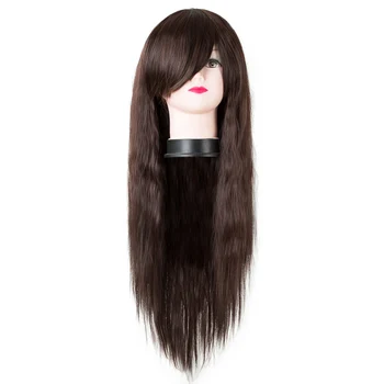 

Fei-Show Synthetic Heat Resistant Long Kinky Straight Fluffy Wig Costume Cos-play Salon Party Women Inclined Bangs Hairpiece
