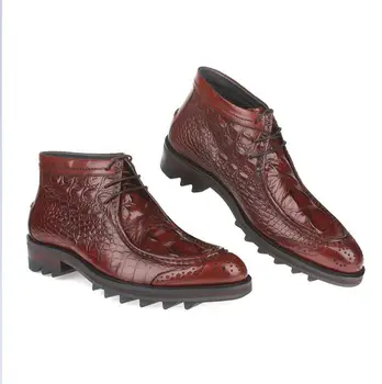 CH.KWOK Crocodile Men Borgues Boots Shoes Genuine Leather Men Military Combating Boots High Top Sneakers Oxfords Shoes Winter
CH.KWOK Crocodile Men Borgues Boots Shoes Genuine Leather Men Military Combating Boots High Top Sneakers Oxfords Shoes Winter
