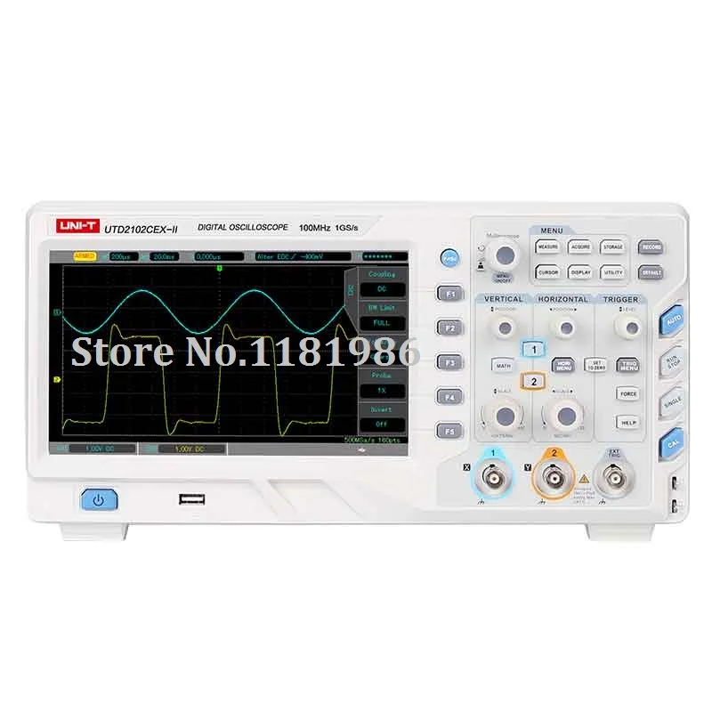 UNI-T UTD2102CEX-II 8 inch TFT LCD Digital Storage Oscilloscope 100MHz bandwidth 2 Channels 800X480 WVGA Phosphor Oscilloscope
UNI-T UTD2102CEX-II 8 inch TFT LCD Digital Storage Oscilloscope 100MHz bandwidth 2 Channels 800X480 WVGA Phosphor Oscilloscope