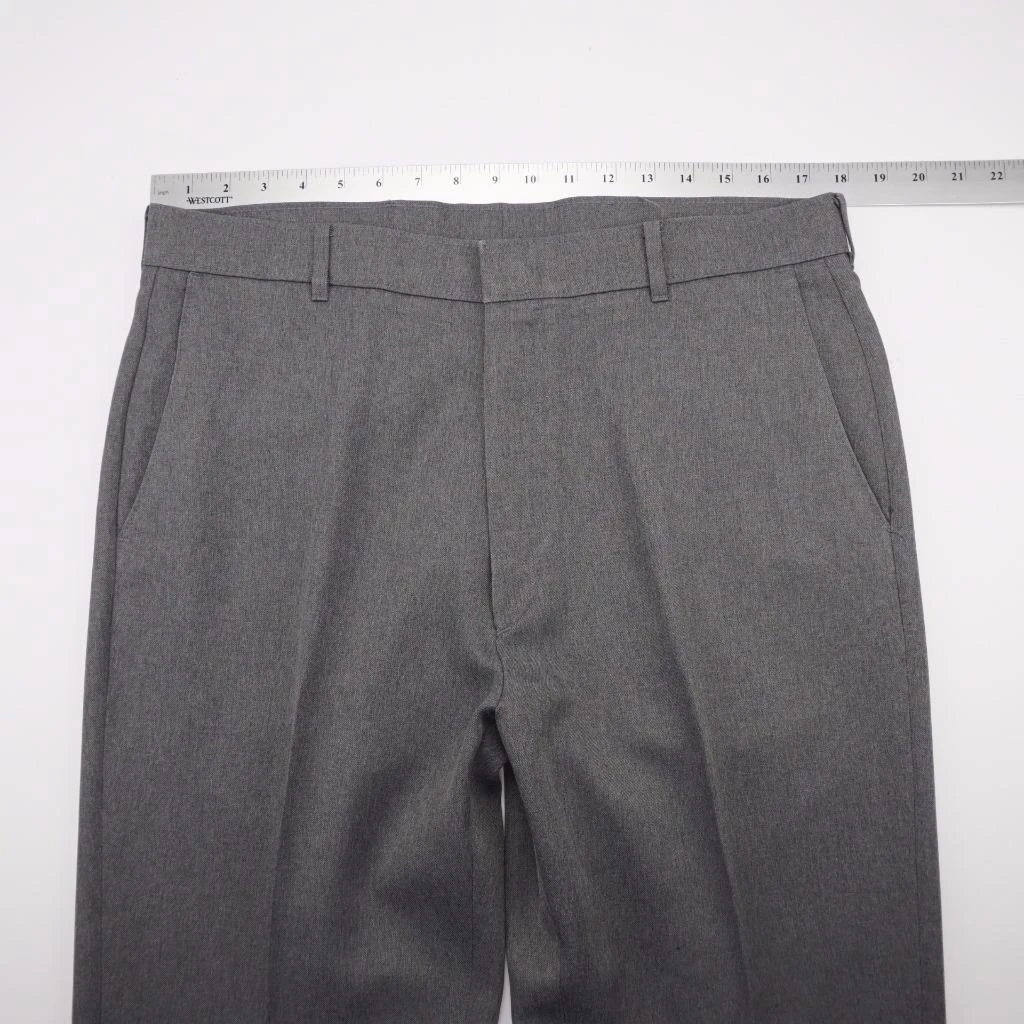 LEVIS ACTION SLACKS Flat Front Career Dress Pants Grey Mens 36x32 (5)
