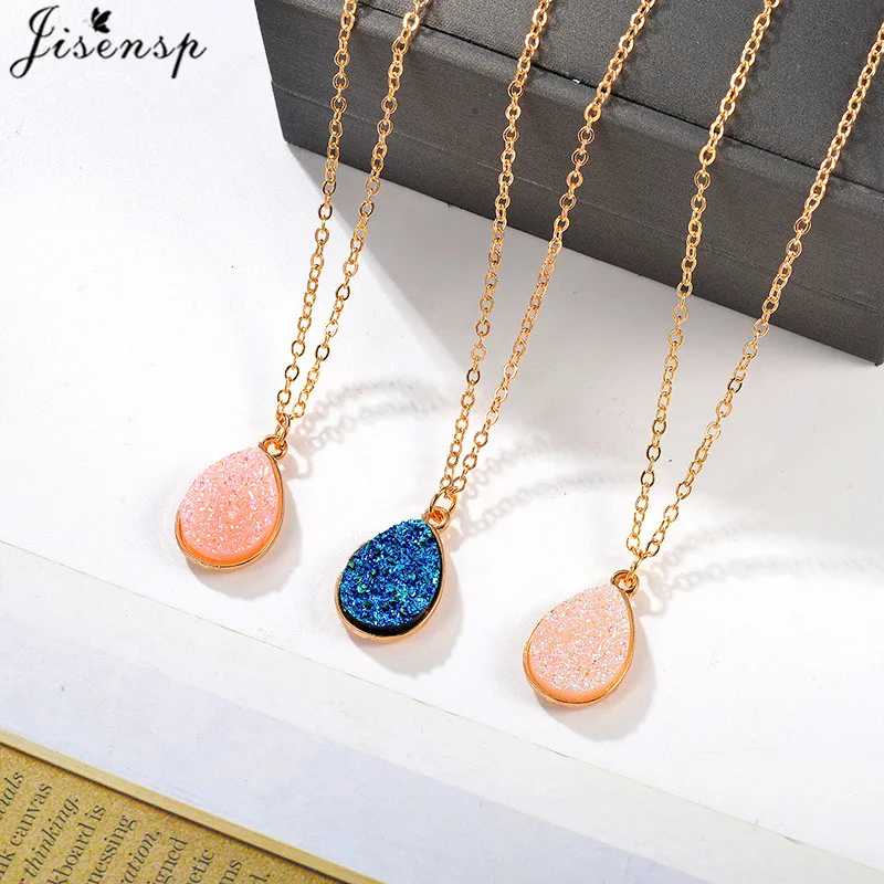 Jisensp Collier Femme 2019 Charm Drop Shape Stone Necklaces Pendants for Women Crystal Bud Necklace Fashion Jewelry Kolye
Jisensp Collier Femme 2019 Charm Drop Shape Stone Necklaces Pendants for Women Crystal Bud Necklace Fashion Jewelry Kolye
