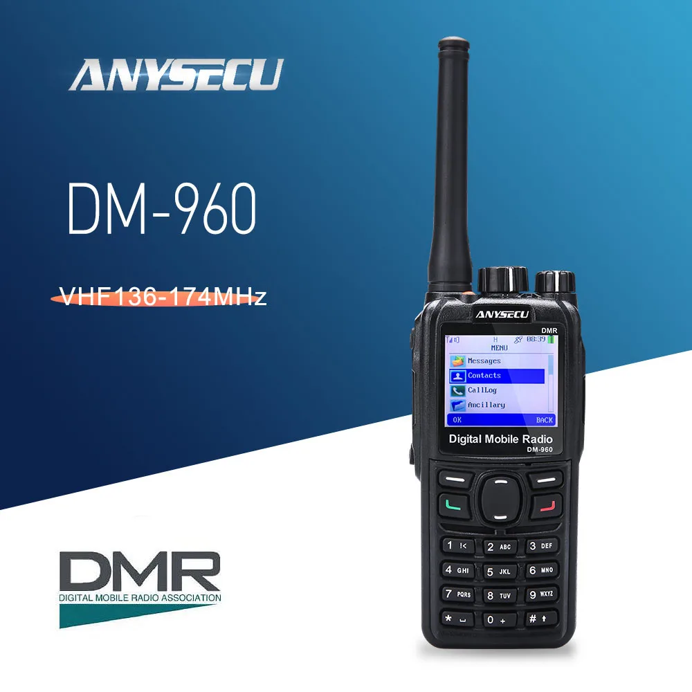 Anysecu DM-960 Digital VHF DMR Two Way Radio Compatible with MOTOTRBO Walkie Talkie
Anysecu DM-960 Digital VHF DMR Two Way Radio Compatible with MOTOTRBO Walkie Talkie
