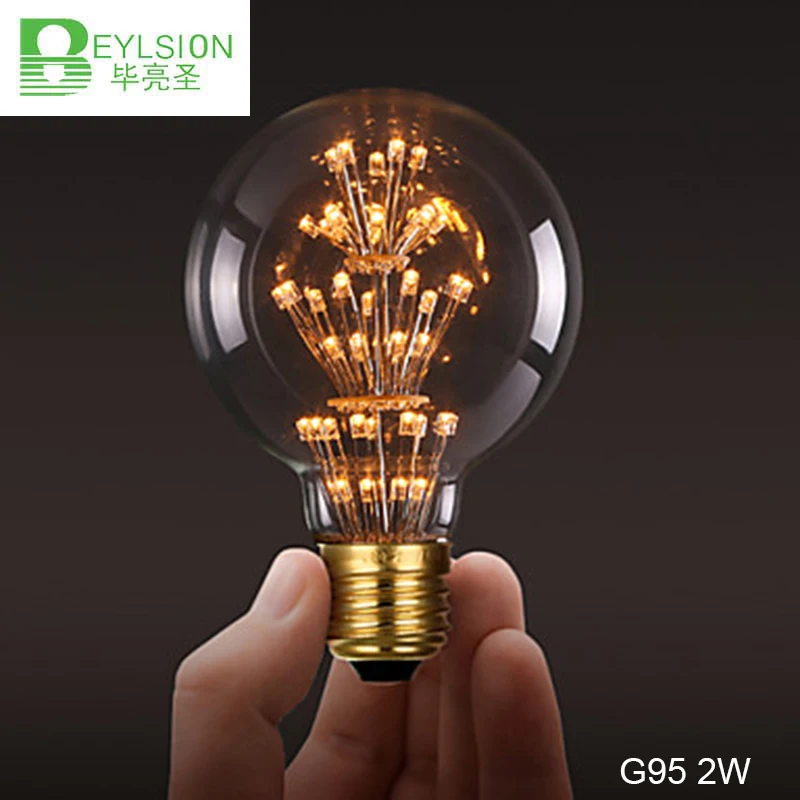 100 X Led lamp G95 2W led light bulb e27 holiday light 110v 220v fireworks lamp for home filament bulb christmas decor luminaria
100 X Led lamp G95 2W led light bulb e27 holiday light 110v 220v fireworks lamp for home filament bulb christmas decor luminaria
