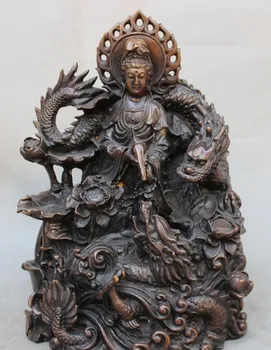YM 322 10" Chinese Pure Bronze Fly Dragon Lotus Pot Kwan-yin GuanYin Goddess Statue
YM 322 10" Chinese Pure Bronze Fly Dragon Lotus Pot Kwan-yin GuanYin Goddess Statue