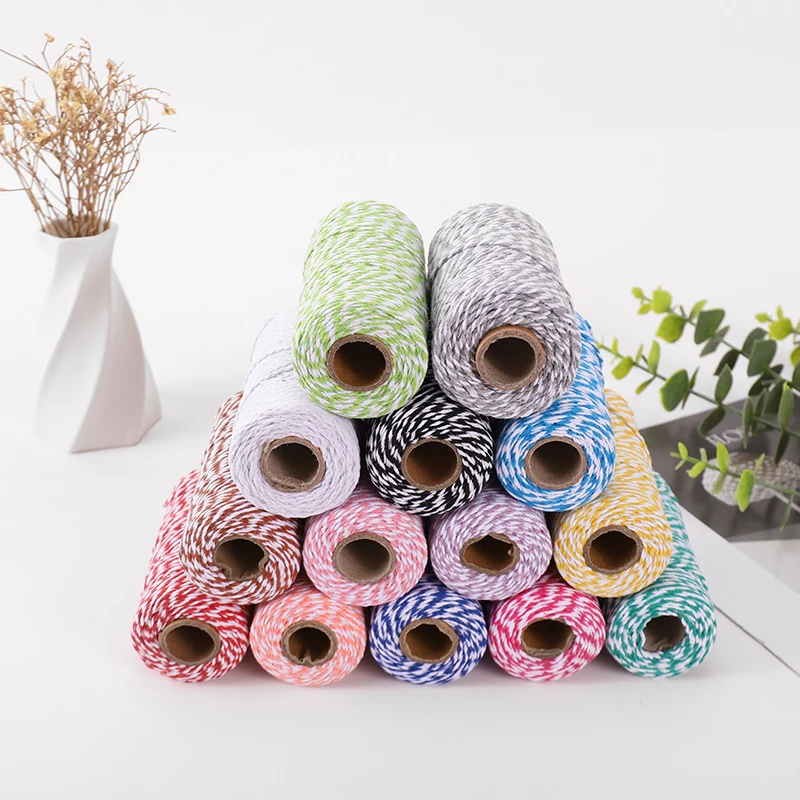 100M Two-color Cotton Rope Decorative Woven Cotton Rope 2mm Two-color Cotton rope 14 Colors DIY craft rope
100M Two-color Cotton Rope Decorative Woven Cotton Rope 2mm Two-color Cotton rope 14 Colors DIY craft rope