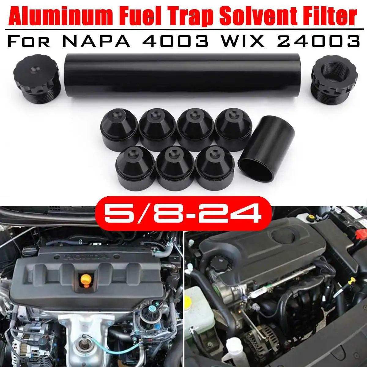 NEW 11Pcs Black Aluminum 5/8-24 Fuel Trap Solvent Filter For NAPA 4003 WIX 24003 Auto Filters 1x6
NEW 11Pcs Black Aluminum 5/8-24 Fuel Trap Solvent Filter For NAPA 4003 WIX 24003 Auto Filters 1x6