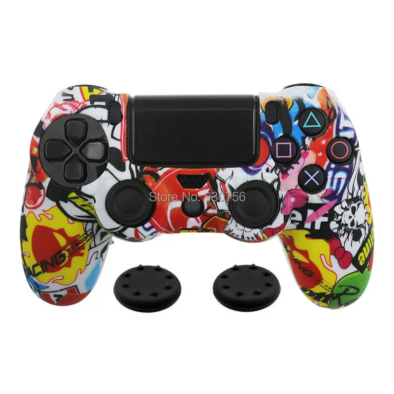 Цвета камуфляж бомба силиконовый защитный чехол для Playstation 4 PS4 Slim Pro контроллер |