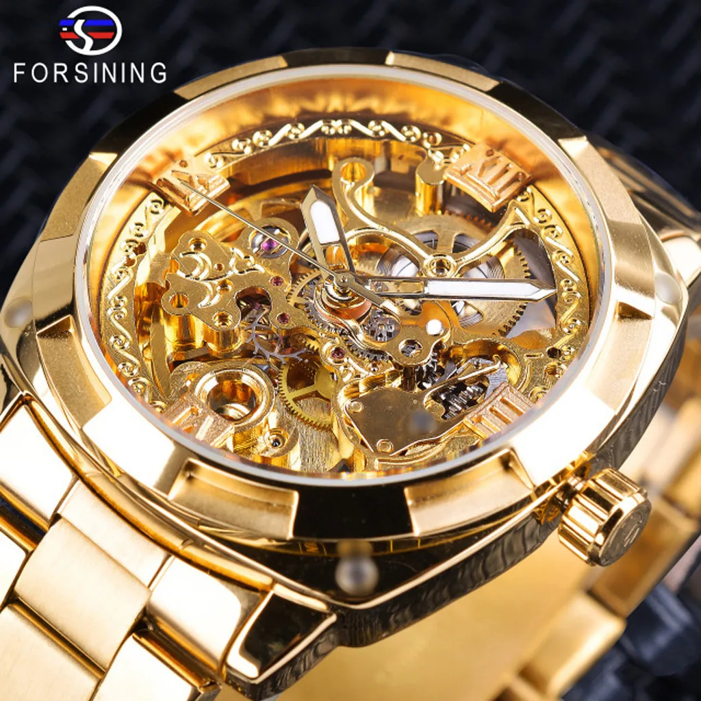 Men Luxury Automatic Winding Mechanical Watches Stainless Steel Waterproof Watch
Men Luxury Automatic Winding Mechanical Watches Stainless Steel Waterproof Watch