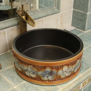 China Artistic Handmade Europe Vintage Lavabo Washbasin Ceramic Bathroom Sink Art Counter Top bathroom wash basin
China Artistic Handmade Europe Vintage Lavabo Washbasin Ceramic Bathroom Sink Art Counter Top bathroom wash basin 