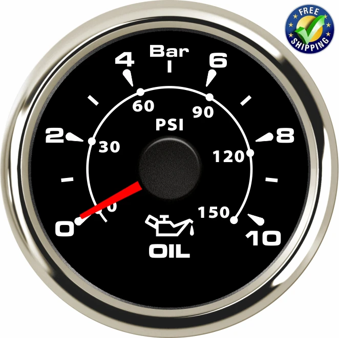 1pc Newest Pointer Oil Pressure Instrument 52mm 0-10Bar Oil Pressure Gauges 0-150PSI with Red Blue Green Yellow White Backlight
1pc Newest Pointer Oil Pressure Instrument 52mm 0-10Bar Oil Pressure Gauges 0-150PSI with Red Blue Green Yellow White Backlight