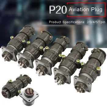 Aviation Connector Plug Socket P20 2pin 3pin 4pin 5pin 7pin P20K4Q P20K11Q 20M Metal Connectors for Aviation Industrial Equipmen
Aviation Connector Plug Socket P20 2pin 3pin 4pin 5pin 7pin P20K4Q P20K11Q 20M Metal Connectors for Aviation Industrial Equipmen