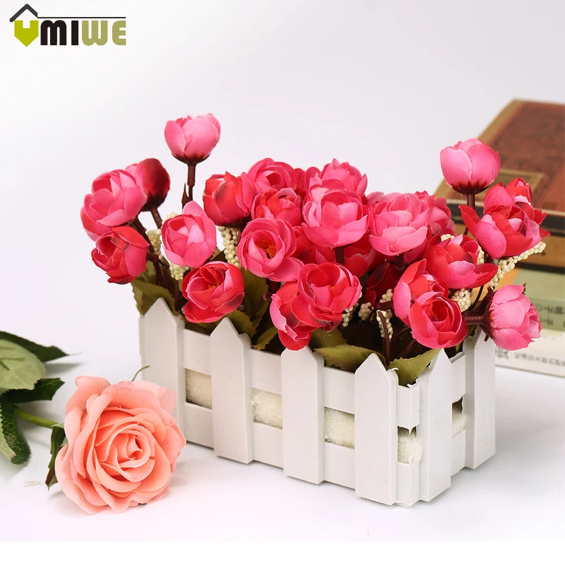 2017 Wedding Decorative Simulation Korea Camellia Sasanqua Artificial Flower Set Home decors with Square Picket Fence Vase
2017 Wedding Decorative Simulation Korea Camellia Sasanqua Artificial Flower Set Home decors with Square Picket Fence Vase