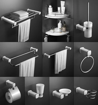 White Spray Paint 304 Stainless Steel Towel Rack Bathroom Hardware Set Bathroom Accessories Robe Hook Paper Holder Wall Mounted
White Spray Paint 304 Stainless Steel Towel Rack Bathroom Hardware Set Bathroom Accessories Robe Hook Paper Holder Wall Mounted