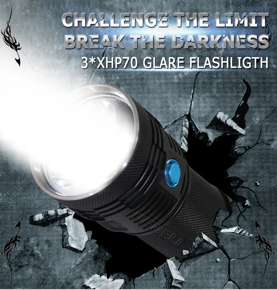3*xhp70 DIY 4* 18650 battery high power led flashlight ultra powerful led torch rechargeable waterproof camping hunting lantern
3*xhp70 DIY 4* 18650 battery high power led flashlight ultra powerful led torch rechargeable waterproof camping hunting lantern