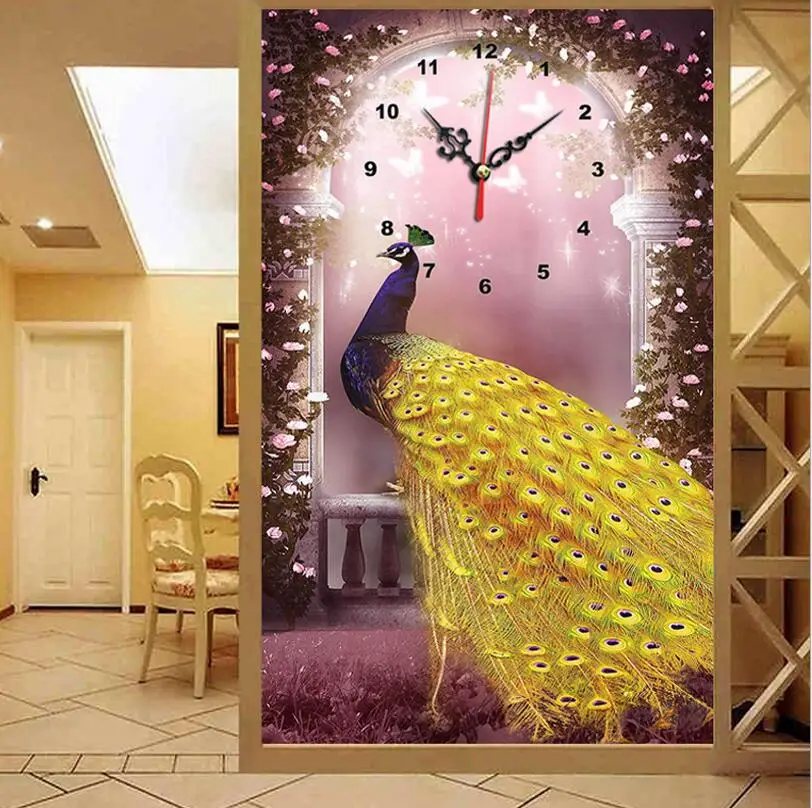 Peacock & clock 5D Diamond Embroidery DIY Diamond Painting Cross Stitch full Drill Needlework Mosaic Decor Paintings gift ZC213
Peacock & clock 5D Diamond Embroidery DIY Diamond Painting Cross Stitch full Drill Needlework Mosaic Decor Paintings gift ZC213