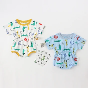 Cartoon dinosaur printing short sleeve jumpsuit newborn boys romper summer cotton infant kids overalls onesie toddler outfits
Cartoon dinosaur printing short sleeve jumpsuit newborn boys romper summer cotton infant kids overalls onesie toddler outfits
