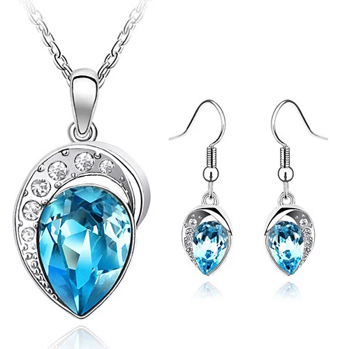 Fashion accessories wedding jewelery sets for women silver color big crystal necklace pendant earring Jewelry sets of african
Fashion accessories wedding jewelery sets for women silver color big crystal necklace pendant earring Jewelry sets of african