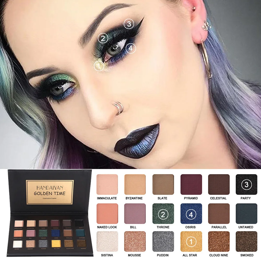 18Colors Beginner Eyeshadow Mermaid Shimmer Matte Nude Makeup Eye Shadow Sexy Black Mystic Style Woman Professional Cosmetic
18Colors Beginner Eyeshadow Mermaid Shimmer Matte Nude Makeup Eye Shadow Sexy Black Mystic Style Woman Professional Cosmetic