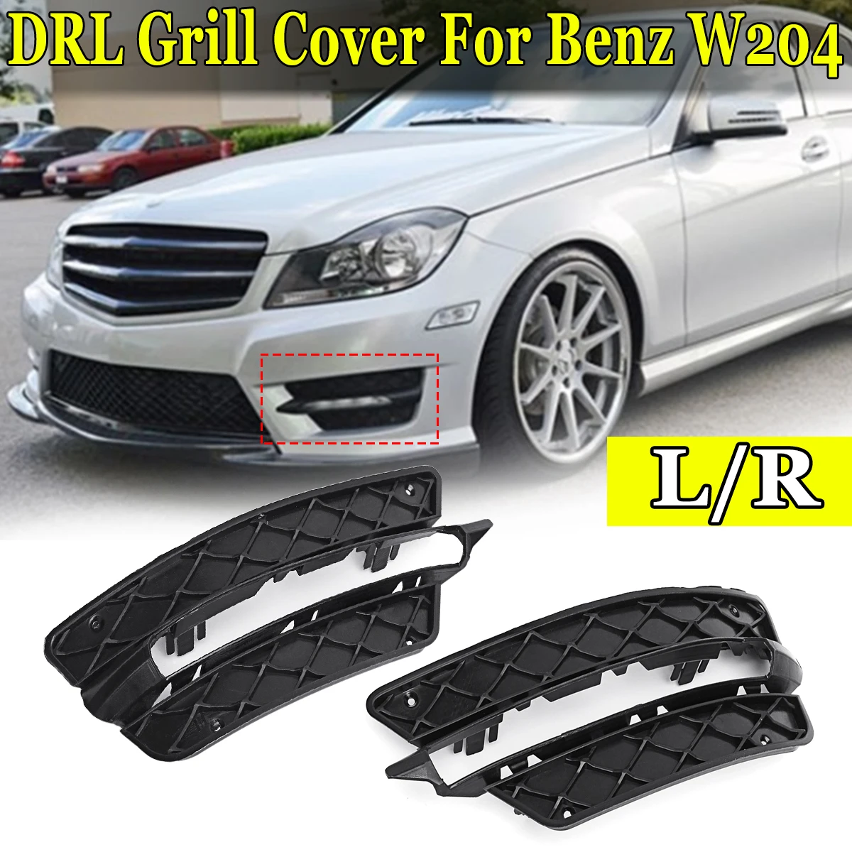 1Pcs Lower Black Bumper DRL Daytime Running Light Grille Grill For Mercedes-Benz W204 Lamp Hoods Decor
1Pcs Lower Black Bumper DRL Daytime Running Light Grille Grill For Mercedes-Benz W204 Lamp Hoods Decor