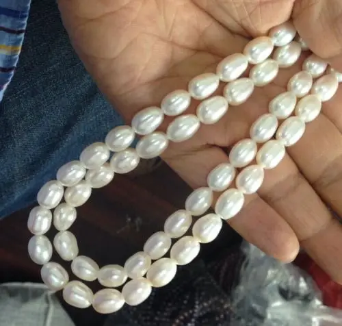 xiuli 0015593 Japanese AKoya white pearl necklace 36inch
