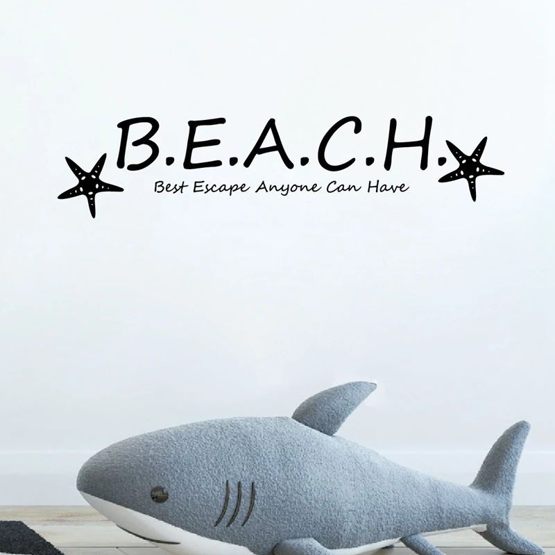 BEACH Best Escape Anyone Can Have Wall Art Decals , Creative Beach Quote With Starfishs Vinyl Art Sticker Home Room Wall Decor
BEACH Best Escape Anyone Can Have Wall Art Decals , Creative Beach Quote With Starfishs Vinyl Art Sticker Home Room Wall Decor