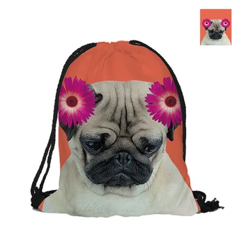 Cute Puppy Drawstring Backpack Pug In Daisy Double Sided Printing Polyester Pouch Backpacks For Travel And School
Cute Puppy Drawstring Backpack Pug In Daisy Double Sided Printing Polyester Pouch Backpacks For Travel And School
