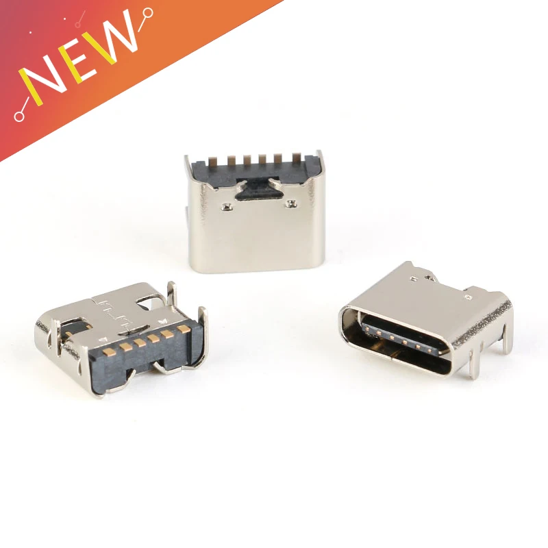 10pcs/lot SMT Socket Connector Micro USB Type C 3.1 Female Placement SMD DIP For PCB design DIY high current charging 6 Pin
10pcs/lot SMT Socket Connector Micro USB Type C 3.1 Female Placement SMD DIP For PCB design DIY high current charging 6 Pin