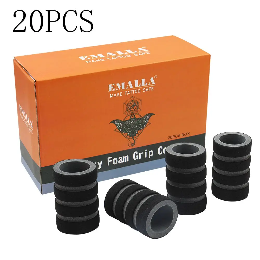 EMALLA 20 Pcs 22mm Memory Foam Tattoo Grip Covers For Any Stainless Steel And Disposable 1" Tattoo Tube Grips (GREY)
EMALLA 20 Pcs 22mm Memory Foam Tattoo Grip Covers For Any Stainless Steel And Disposable 1" Tattoo Tube Grips (GREY)