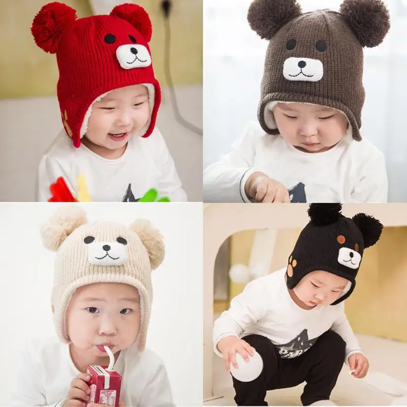 Winter baby caps New Baby Girls Hat Cartoon Bear Kids Winter Hat Children Warm Knitted Cap hats for girls for newborns
Winter baby caps New Baby Girls Hat Cartoon Bear Kids Winter Hat Children Warm Knitted Cap hats for girls for newborns