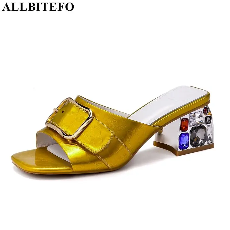 ALLBITEFO fashion buckle genuine leather Color diamond high heels party women shoes summer women slippers women high heel shoes
ALLBITEFO fashion buckle genuine leather Color diamond high heels party women shoes summer women slippers women high heel shoes