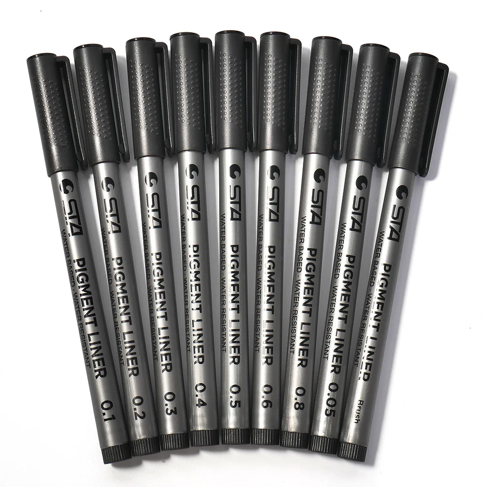 Multi Size Art Marker Pen Ink Black Pigment Liner Water Based for Drawing Painting Hand writing Art Markers School Supplies
Multi Size Art Marker Pen Ink Black Pigment Liner Water Based for Drawing Painting Hand writing Art Markers School Supplies